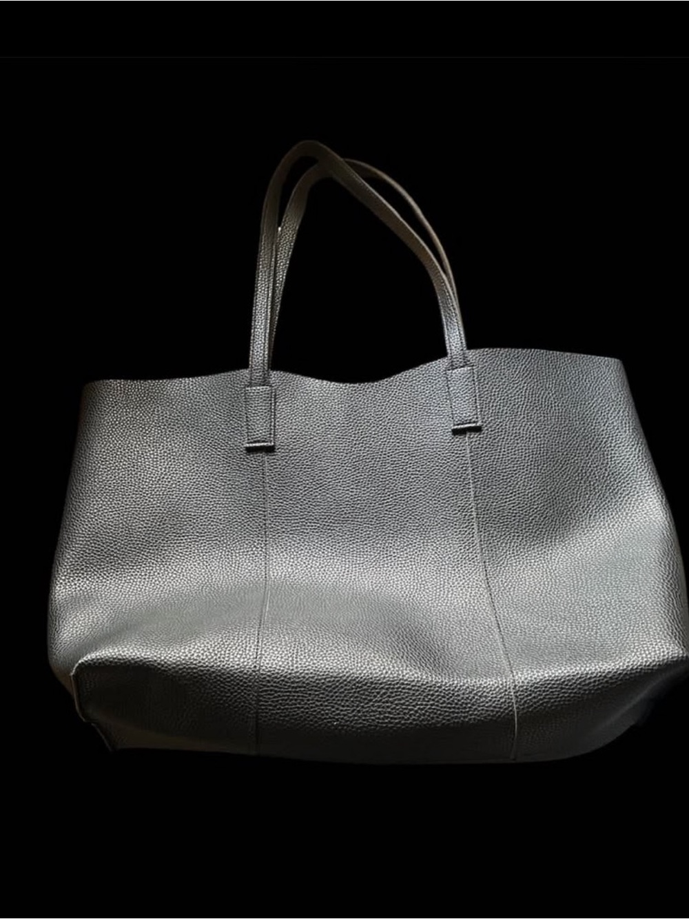 Macy's Black Pebbled Leather Tote
